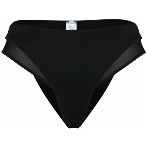 Trendyol Black Plain Mesh Detailed High Waist Regular Bikini Bottom