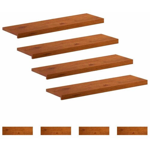  Stepenica 8 kom. 90 x 25 x 2 cm Smeđa Čvrsto Hrastovo Drvo - Smeđa 90 x 25 x 2 cm 8 Cijene