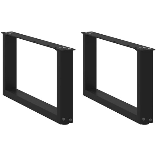 VidaXL Noge stolića za kavu U-oblika 2 kom crne 60x(30-31) cm čelik Slike