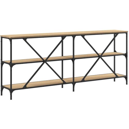 VidaXL Konzolni stol boja hrasta sonome 180x30x75 cm od drva i željeza Slike
