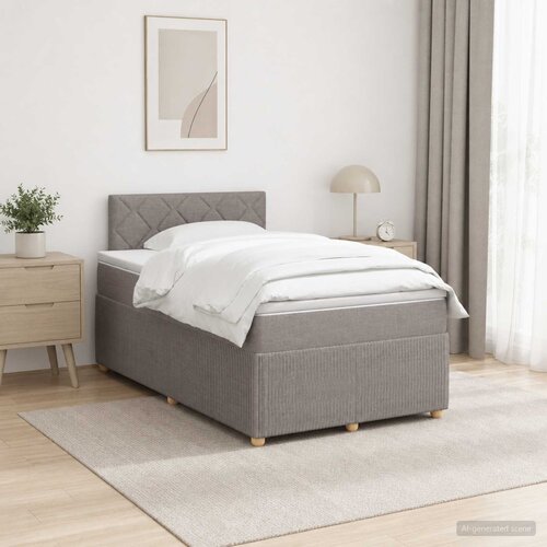  Boxspring krevet s madracem Sivosmeđa 120 x 190 cm Tkanina Cene