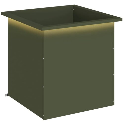  Vrtna posuda za sadnju s LED svjetlom Maslinastozelena - Maslinastozelena 50 x 50 x 48 cm 1 Slike