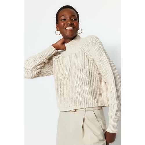 Trendyol Stone Crop Turtleneck Knitwear Sweater