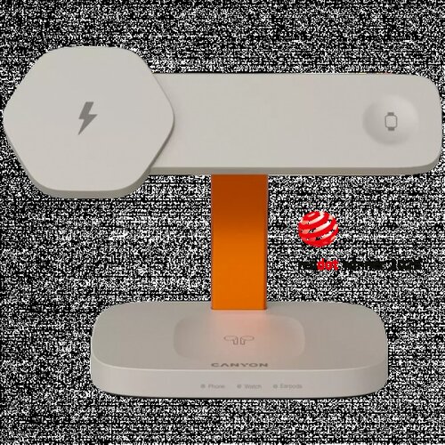 Canyon Wireless Charging Station Hexagon 310 3in1 LightGreyOrange ( CNS-WCS310LGOR ) Cene