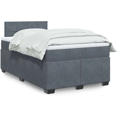  Krevet box spring s madracem tamnosivi 120 x 190 cm baršun Cene