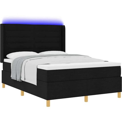 Box spring krevet s madracem Crna 140 x 190 cm tkanina Slike