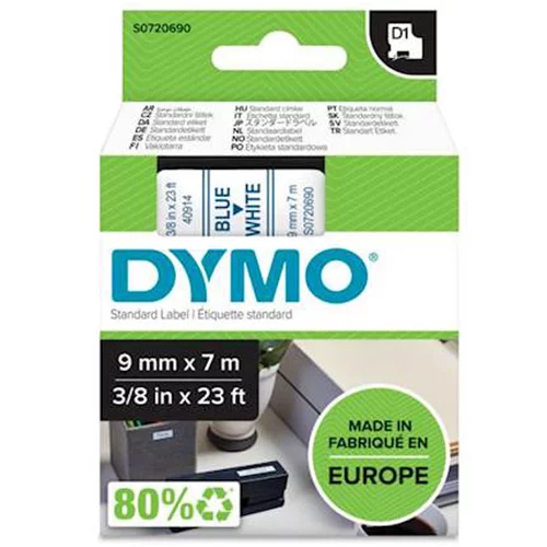 Dymo Trak D1 409140, 9 mm / 7 m (modro/bel), original
