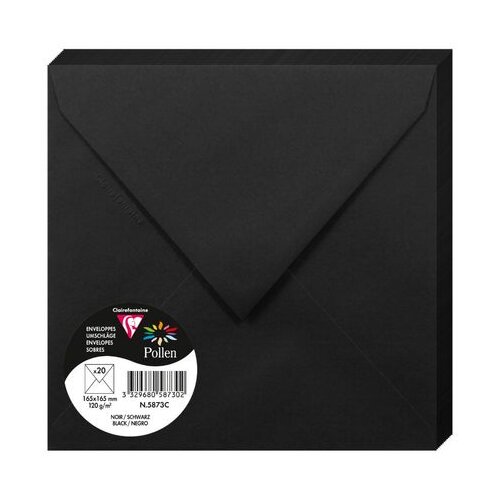 Clairefontaine kuverte Pollen 165x165mm 120gr crne 1/20 Cijene