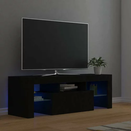 TV omarica z LED lučkami črna 120x35x40 cm, (20731931)