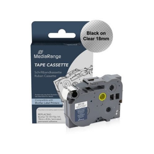Mediarange Trak p-touch tze-141 prozoren/črn 18mm, (5000348000) Slike