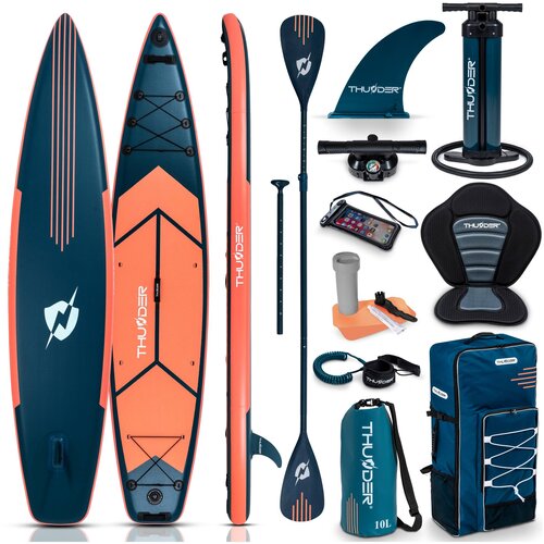 THUNDER Napihljiva SUP deska &ndash; 365 cm stabilna, 15 cm debela, komplet z veslom in sedežem (nosilnost 150 kg) &reg; MISTY, (5000091248) Cene
