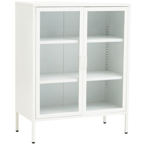 Premier Housewares Bela jeklena vitrina 80x102x40 cm Acier &amp;ndash; Slike
