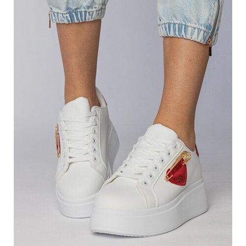 Gemre White sneakers with a red heart Lerisol Cene