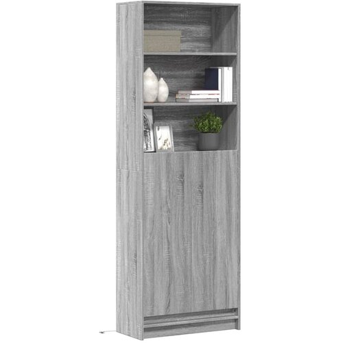  Visoka komoda LED boja hrasta 69x32,5x200 cm konstruirano drvo Cene
