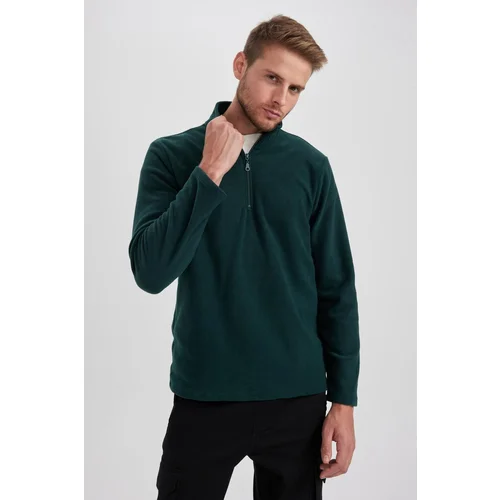 Defacto Regular Fit Stand-up Collar Fleece Sweatshirt