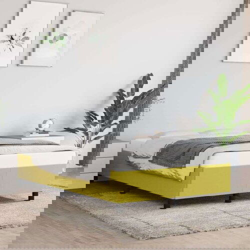  Okvir kreveta bez madraca zeleni 120 x 200 cm od tkanine Slike