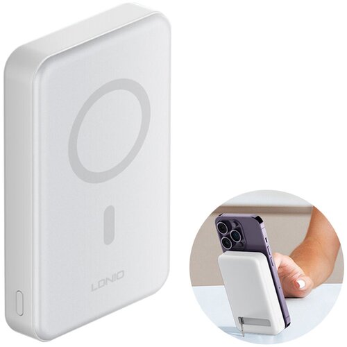  Back up baterija LDNIO PQ16 10000mAh, 15W wireless, sivo bela Cene