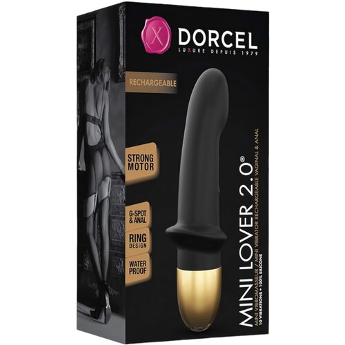 Dorcel Mini Lover 2.0 - vibrator na baterije, G-točka (crno-zlatni) Slike