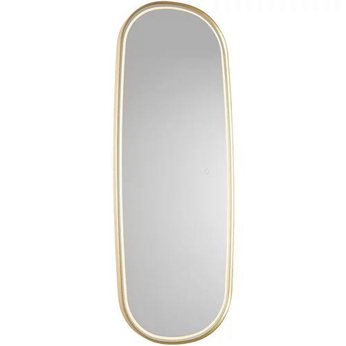 QAZQA Moderno kopalniško ogledalo zlato z LED in zatemnitvijo na dotik - Geraldien