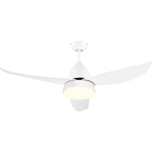 HOMCOM Stropni ventilator s tremi lopaticami, z lučko LED in daljinskim upravljalnikom, 6 hitrosti, za notranjo uporabo, Φ122x45cm, bel, (20708516) Cene