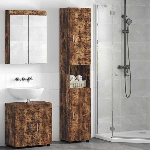  Kopalniška omarica TULUM Dimljeni hrast 37 x 31.5 x 203 cm, (5000064616) Cene