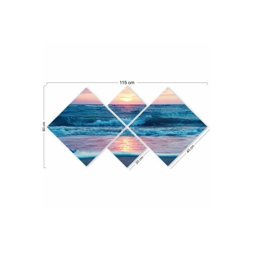 Wallity 4MDF1067702498 multicolor decorative mdf painting (4 pieces) Slike