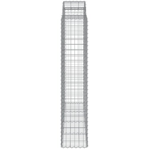  Lučne gabionske ko&amp;scaron;are 8 kom 200x50x200/220cm pocinčano željezo Slike