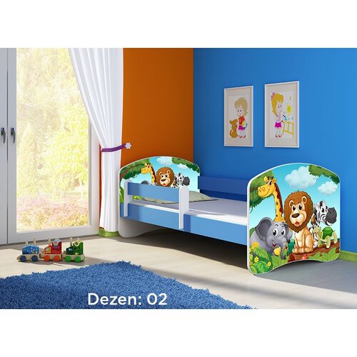 ACMA dečiji krevet II 160x80 + dušek 6 cm BLUE2 Slike