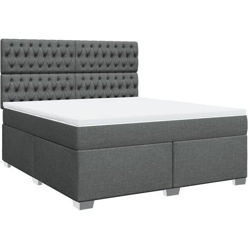 Maison Chic Box spring postelja - Vzmetna postelja z vzmetnico temno siva 180x200 cm blago SL11469, (21906321) Cene