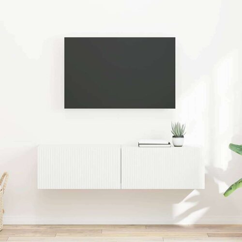 vidaXL TV stenska omara 2 pcs Bela 60 x 31 x 29.5 cm Konstruiran les Cene