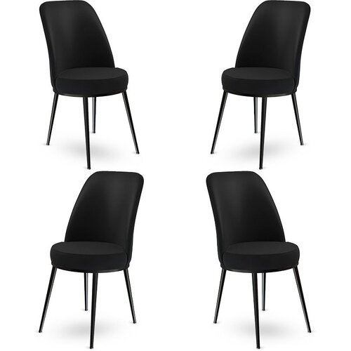 Hanah home Dexa set stolica, 45x89x42 cm, 4 dijela, crna Cijene
