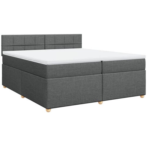 Maison Chic Box spring postelja - Vzmetna postelja z vzmetnico temno siva 200x200 cm blago SL11708, (21904437) Cene