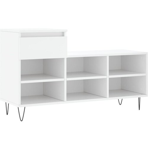 Maison Chic Omarica za obutev - Kopa za čevlje bela 102x36x60 cm inženirski les, (21776632) Slike