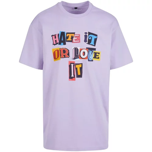 MT Upscale Majica 'Hate it or Love it' plava / žuta / svijetloljubičasta / narančasta / crna