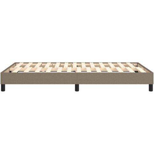  Okvir za krevet s oprugom smeđesivi 120 x 200 cm od tkanine Slike