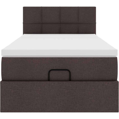 VidaXL otomanski okvir kreveta s madraca tamnosmeđi 100x200cm tkanine Slike