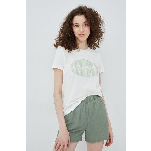 Vero Moda Pamučna majica boja: bež Slike