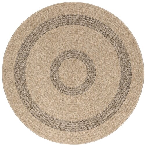Ayyildiz Carpets Črna/bež okrogla zunanja preproga &amp;oslash; 160 cm Comilla &amp;ndash; Slike
