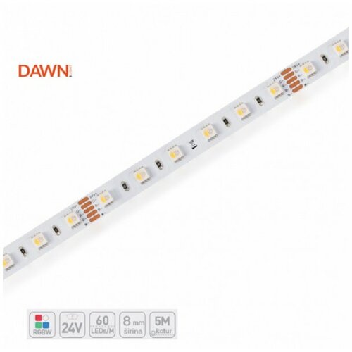 Dawn LED traka 24V 19.2W/M RGB+6500K IP20 (HL 5050-60-RGBW, 5M, 12mm) Slike