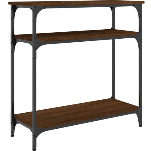 Maison Chic konzolna miza - miza ob steni rjav hrast 75x29x75 cm inženirski les, (21785912) Slike