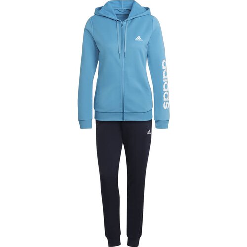 Adidas Ženska komplet trenerka Essentials Logo French Terry Tracksuit plavo-crna Slike