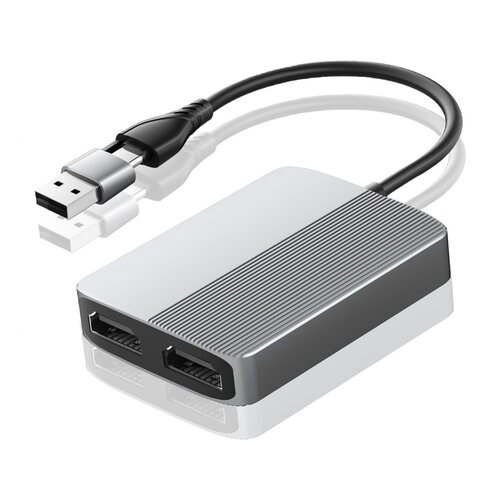 JWD Adapter Type C - USB 3.0 na 2x HDMI 60Hz sivi Slike