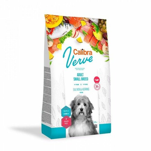 CALIBRA Dog Verve GF Adult Small Losos & Haringa, hrana za pse 1,2kg Slike