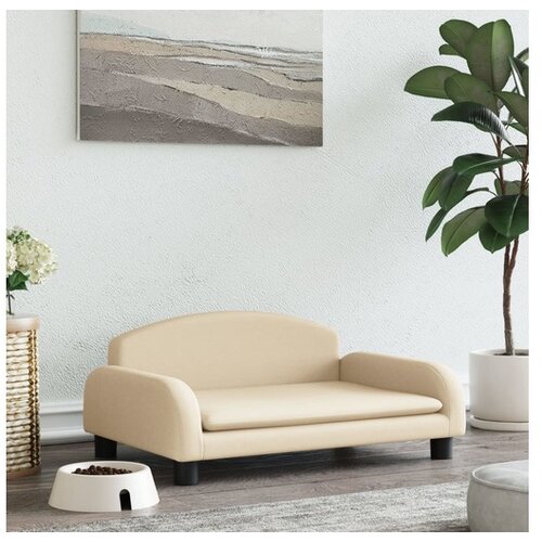 vidaXL Pasja postelja krem 70x45x30 cm blago Cene