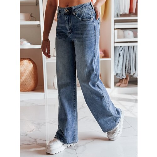 DStreet Spodnie damskie jeansowe baggy BAGTRENDY niebieskie Slike