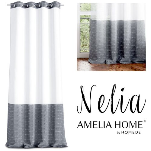  Curtain NELIA color white eyelets voile, braid 140x250 ameliahome Cijene