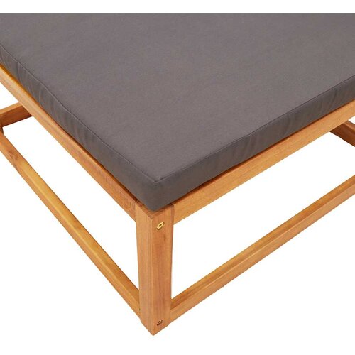  Vrtni tabure s jastukom 65x65x29 cm od masivnog drva bagrema Slike