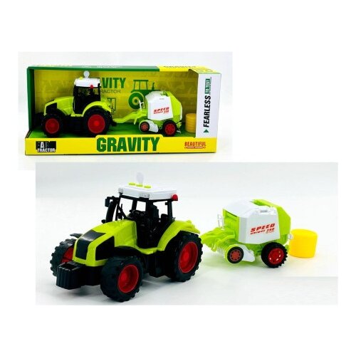  Zeleni traktor sa priključkom za baliranje ( 546062 ) Slike