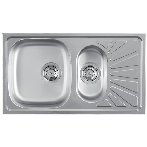 Metalac SUDOPER INOX STANDARDNI 1.5 DJELNI SA SIFONOM I PRELJEVOM FI 90 770X435 LUNA FLEX 1.5D Slike