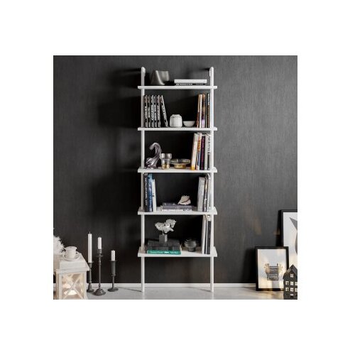 Hanah home Paula White Polica za knjige 60x174x22cm, Bijela Cene